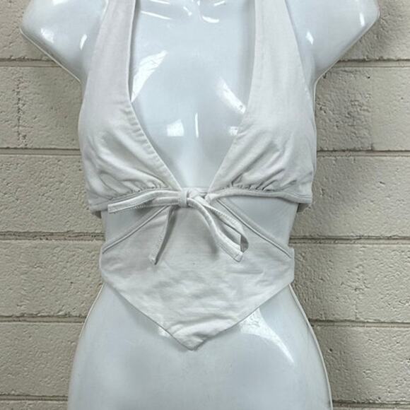 Ediked White Wrap Tank size S - Picture 8 of 8